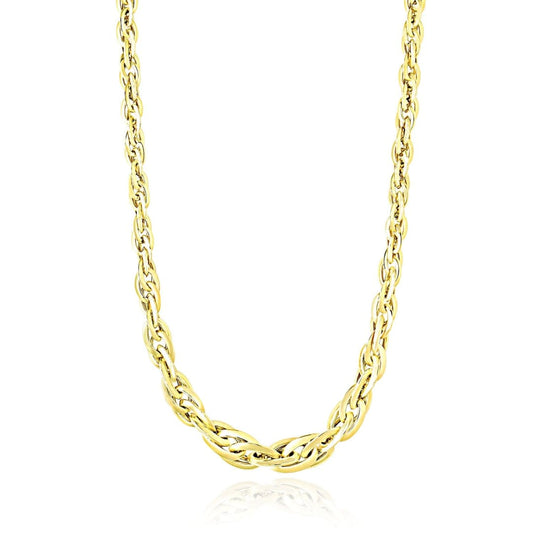 14k Yellow Gold Fancy Necklace with Singapore Chain | Richard Cannon Jewelry