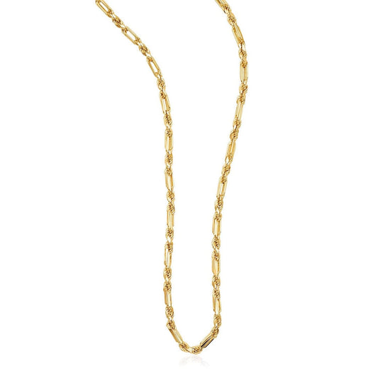 14k Yellow Gold Figaro Chain Necklace | Richard Cannon Jewelry