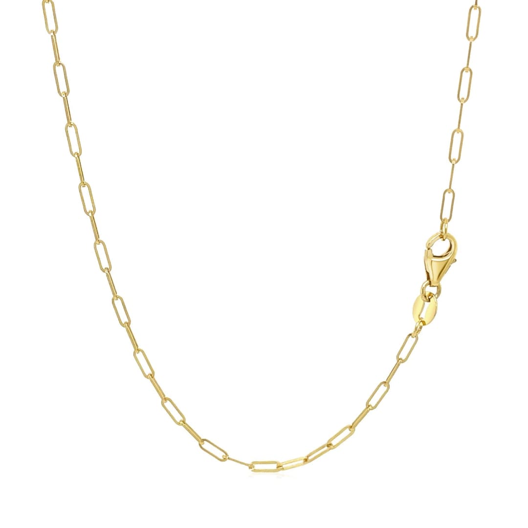 14K Yellow Gold Fine Paperclip Chain (1.5mm) | Richard Cannon Jewelry