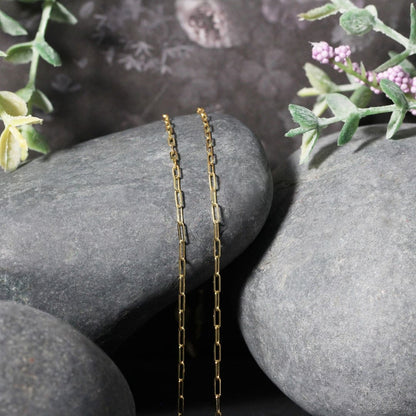 14K Yellow Gold Fine Paperclip Chain (1.5mm) | Richard Cannon Jewelry