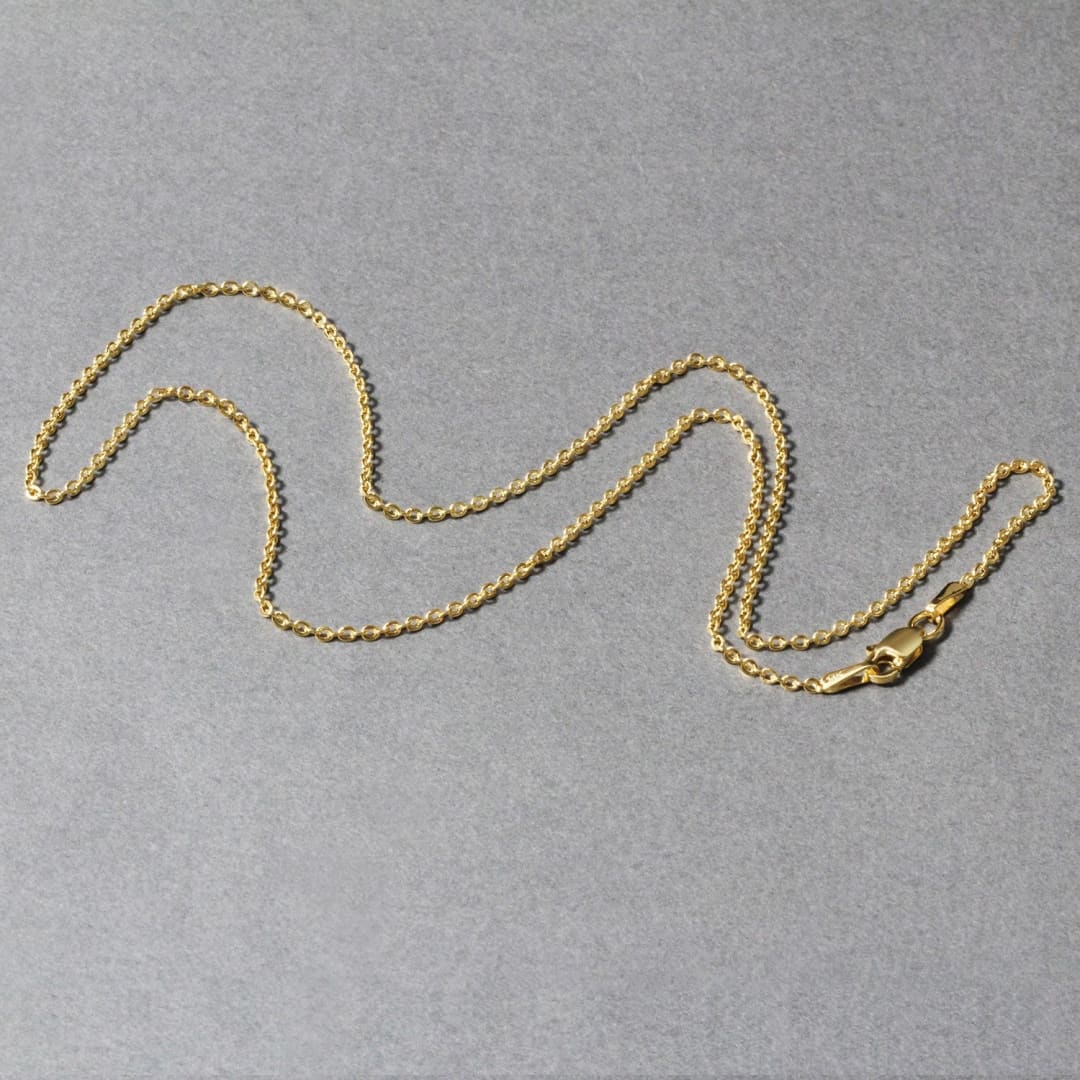 14k Yellow Gold Forsantina Lite Cable Link Chain 1.5mm | Richard Cannon Jewelry