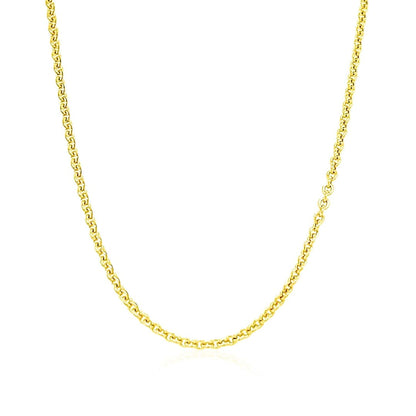 14k Yellow Gold Forsantina Lite Cable Link Chain 1.9mm | Richard Cannon Jewelry