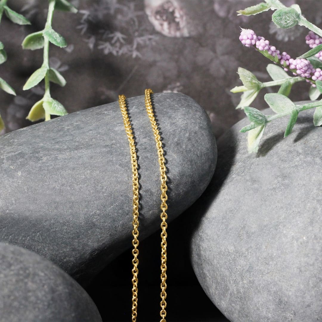 14k Yellow Gold Forsantina Lite Cable Link Chain 1.9mm | Richard Cannon Jewelry