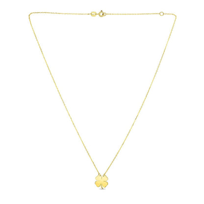 14K Yellow Gold Four Leaf Clover Necklace | Richard Cannon Jewelry