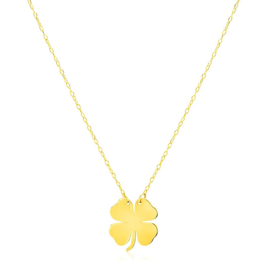 14K Yellow Gold Four Leaf Clover Necklace | Richard Cannon Jewelry