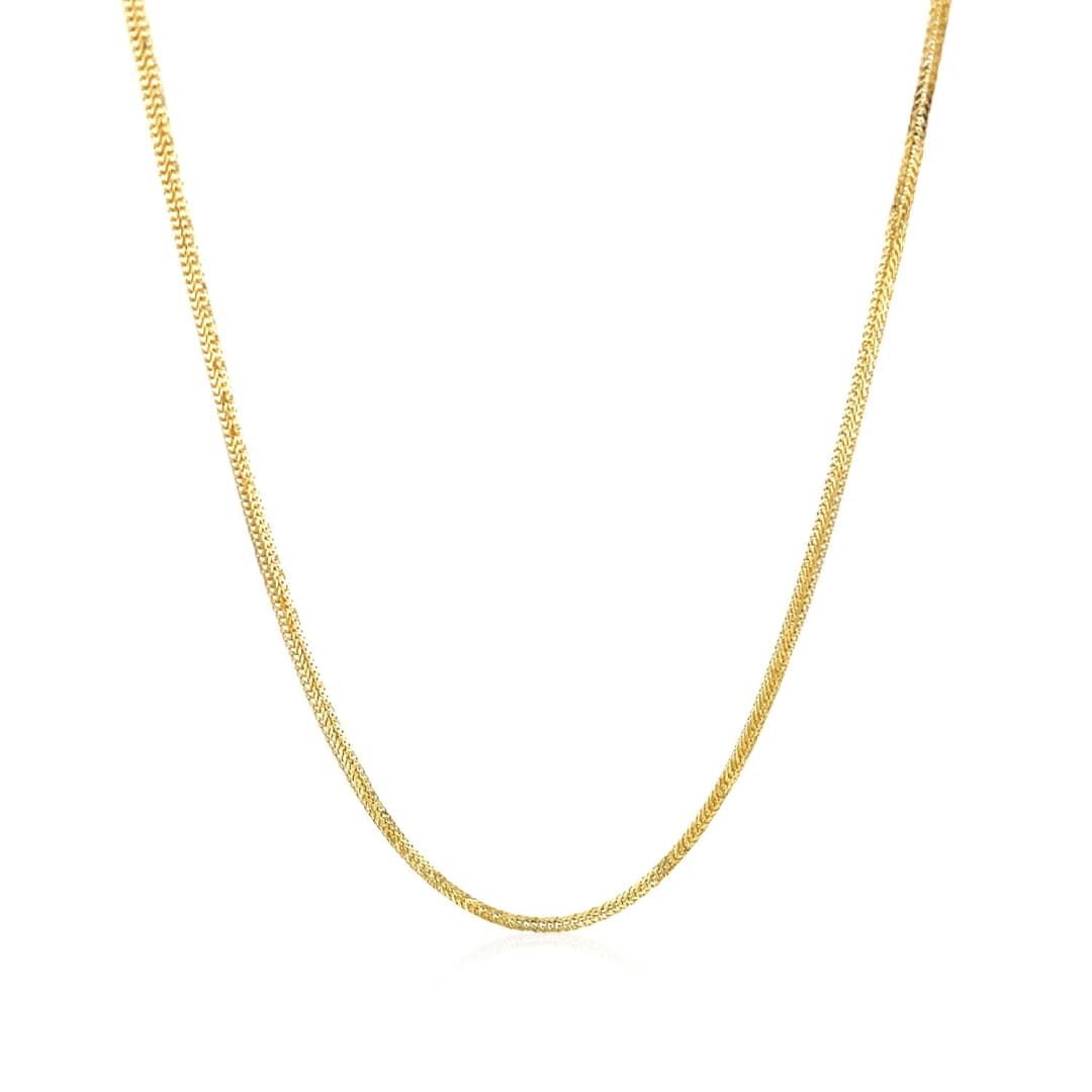 14k Yellow Gold Foxtail 1.0mm Chain | Richard Cannon Jewelry