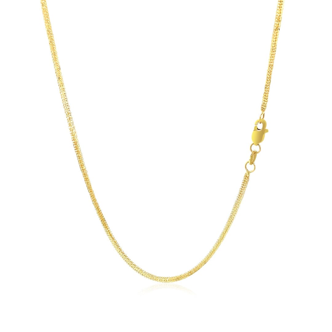 14k Yellow Gold Foxtail 1.0mm Chain | Richard Cannon Jewelry