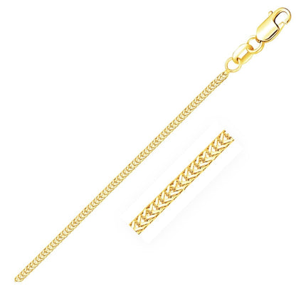 14k Yellow Gold Foxtail 1.0mm Chain | Richard Cannon Jewelry