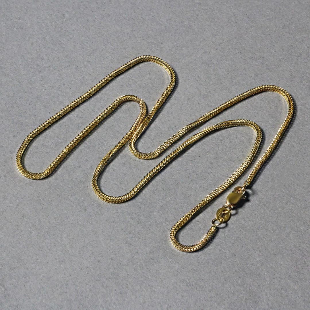 14k Yellow Gold Foxtail 1.0mm Chain | Richard Cannon Jewelry