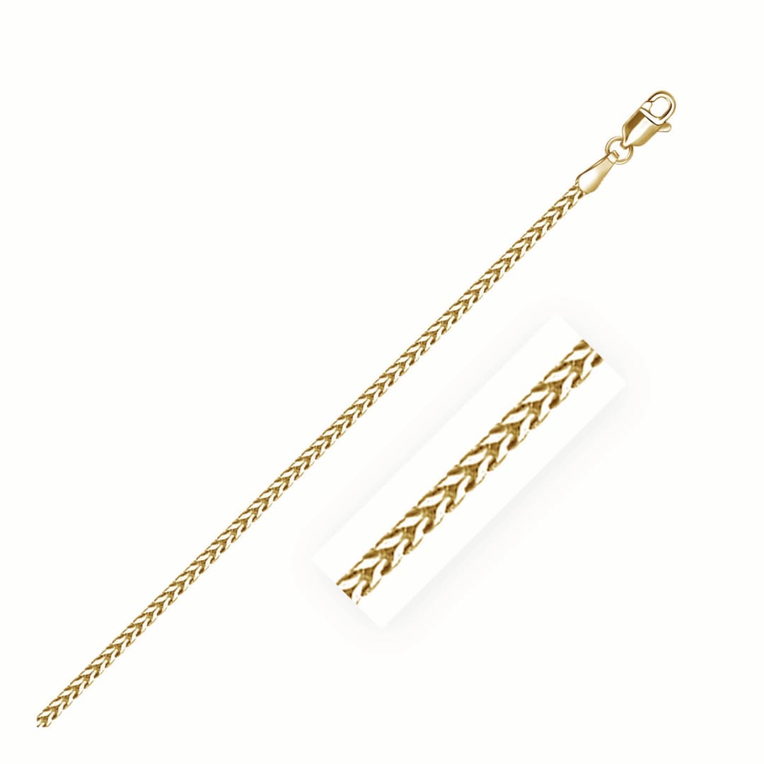 14k Yellow Gold Franco Chain 1.8mm | Richard Cannon Jewelry