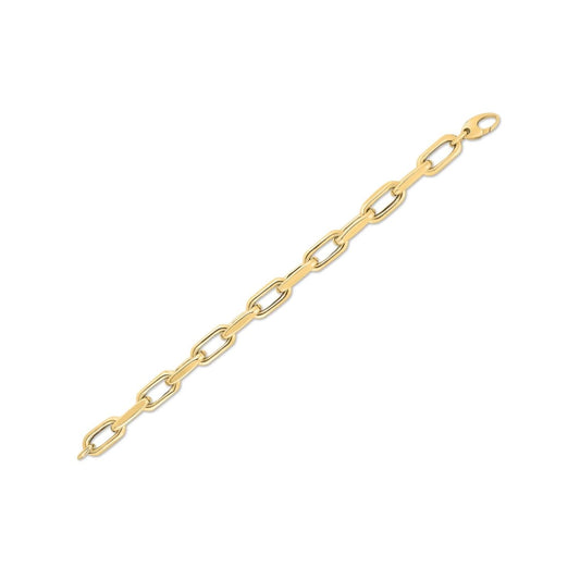 14k Yellow Gold French Cable Link Bracelet (9mm) | Richard Cannon Jewelry