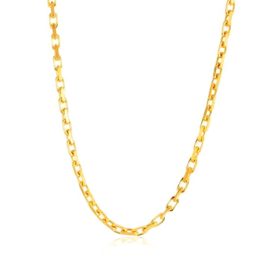 14k Yellow Gold French Cable Link Chain 2.5 mm | Richard Cannon Jewelry