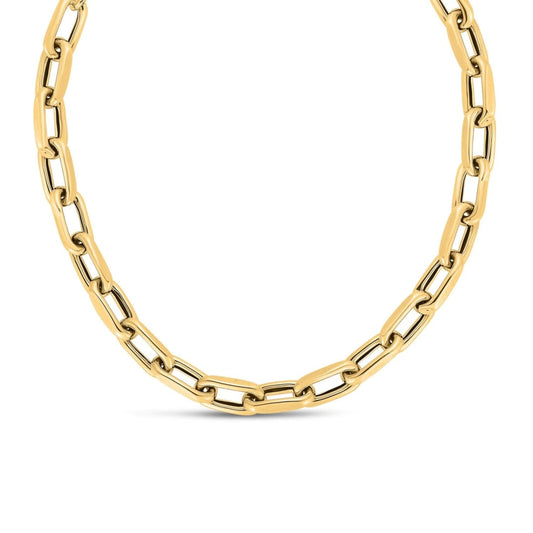 14k Yellow Gold French Cable Link Necklace (9mm) | Richard Cannon Jewelry