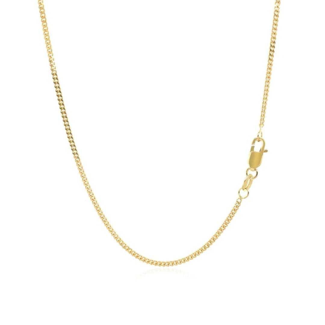 14k Yellow Gold Gourmette Chain 1.5mm | Richard Cannon Jewelry