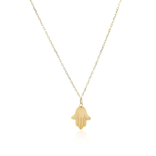 14K Yellow Gold Hand of Hamsa Necklace | Richard Cannon Jewelry