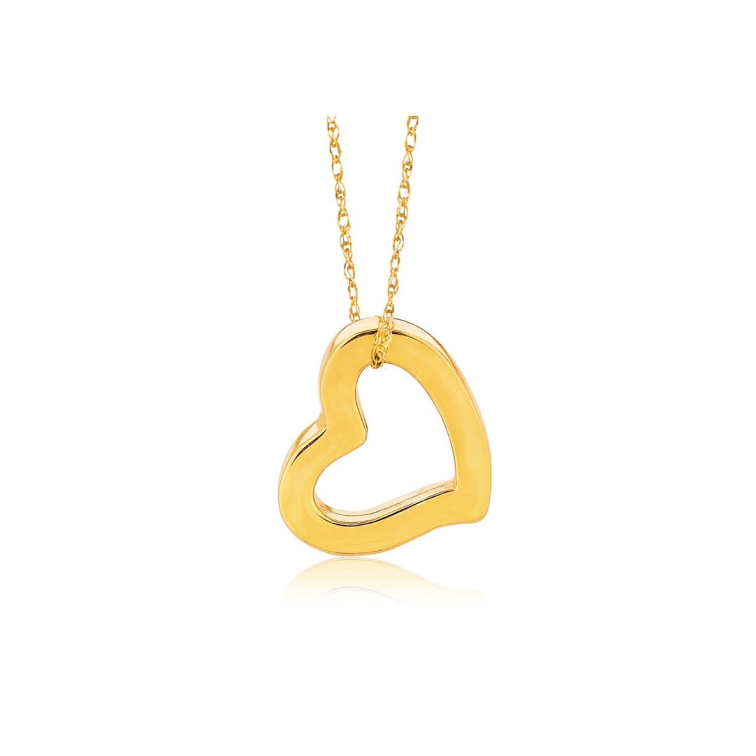 14k Yellow Gold Heart Pendant | Richard Cannon Jewelry