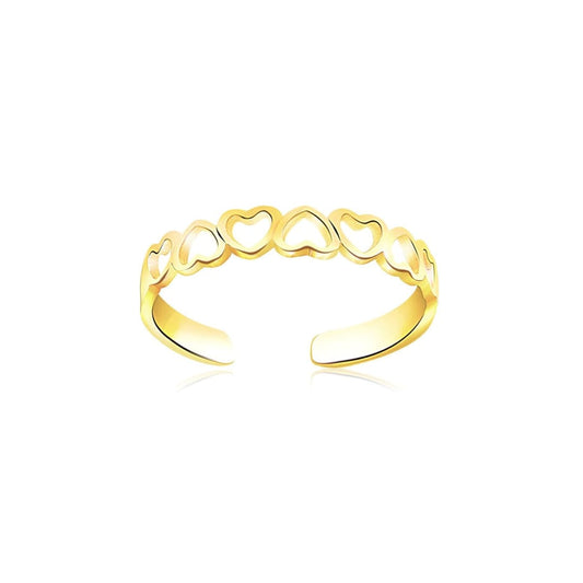 14k Yellow Gold Heart Toe Ring | Richard Cannon Jewelry