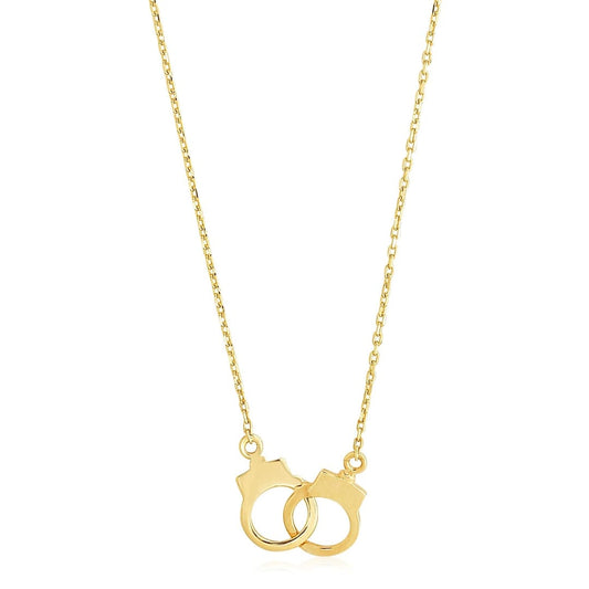 14k Yellow Gold High Polish Handcuff Necklace | Richard Cannon Jewelry