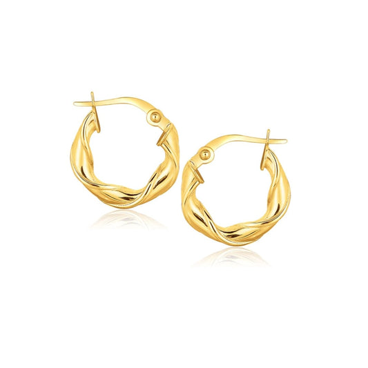 14k Yellow Gold Hoop Earrings (5/8 inch) | Richard Cannon Jewelry