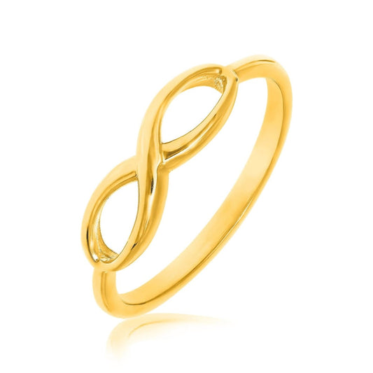 14k Yellow Gold Infinity Ring in High Polish | Richard Cannon Jewelry