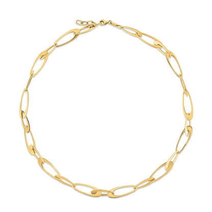 14K Yellow Gold Italian Oval Links Necklace | Richard Cannon Jewelry