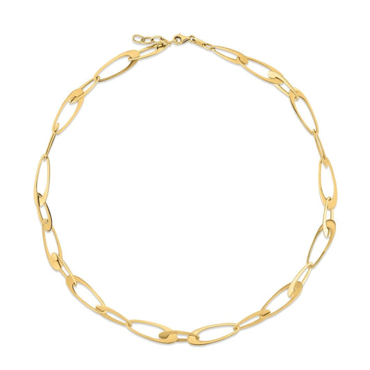 14K Yellow Gold Italian Oval Links Necklace | Richard Cannon Jewelry