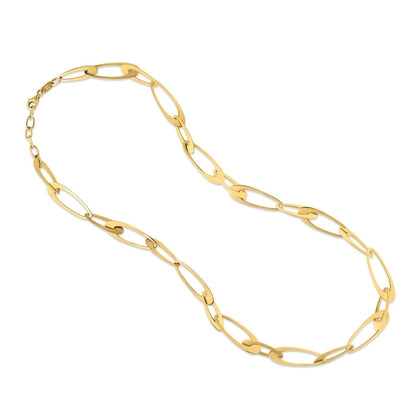 14K Yellow Gold Italian Oval Links Necklace | Richard Cannon Jewelry