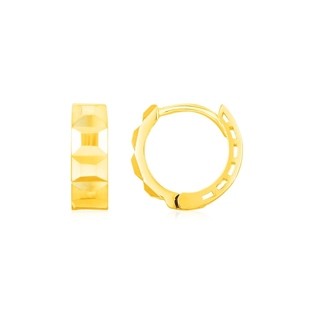 14K Yellow Gold J Hoop Earrings | Richard Cannon Jewelry