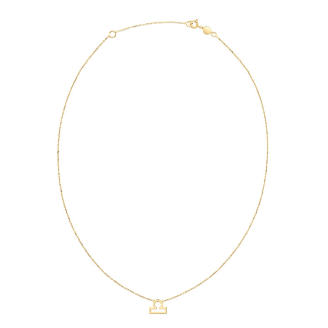 14K Yellow Gold Libra Necklace | Richard Cannon Jewelry