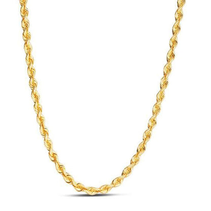 14k Yellow Gold Light Rope Chain 4.3mm | Richard Cannon Jewelry