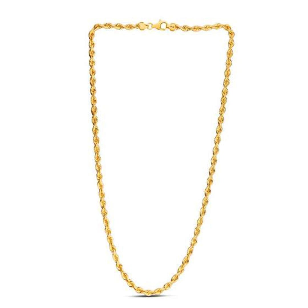 14k Yellow Gold Light Rope Chain 4.3mm | Richard Cannon Jewelry