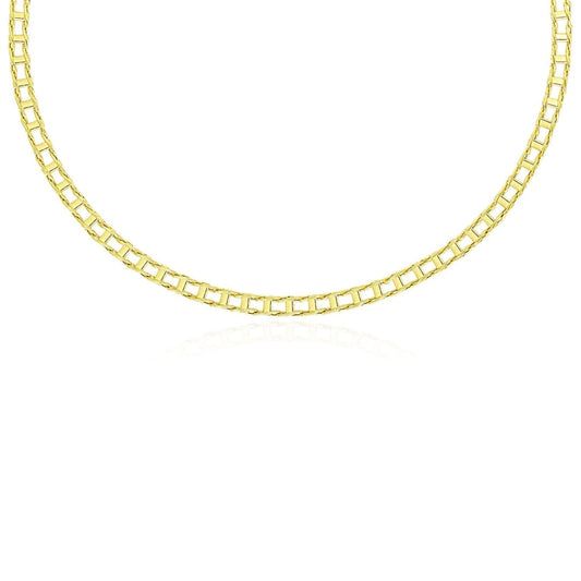 14k Yellow Gold Men’s Necklace with Track Design Links | Richard Cannon Jewelry