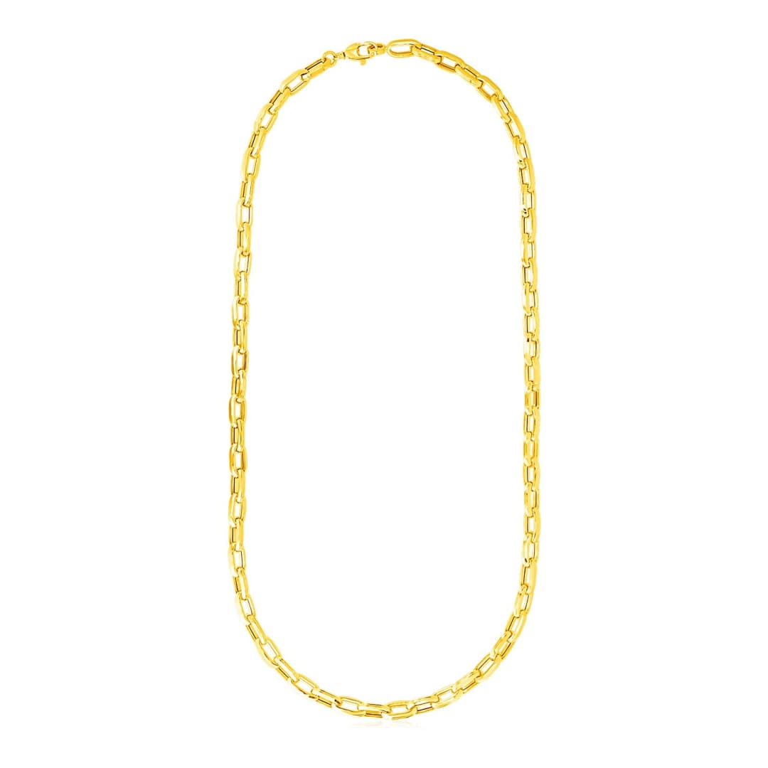 14k Yellow Gold Mens Paperclip Chain Necklace | Richard Cannon Jewelry