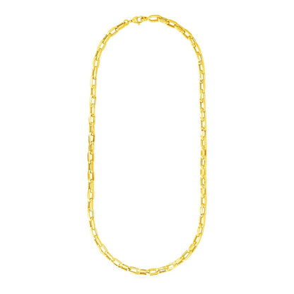 14k Yellow Gold Mens Paperclip Chain Necklace | Richard Cannon Jewelry