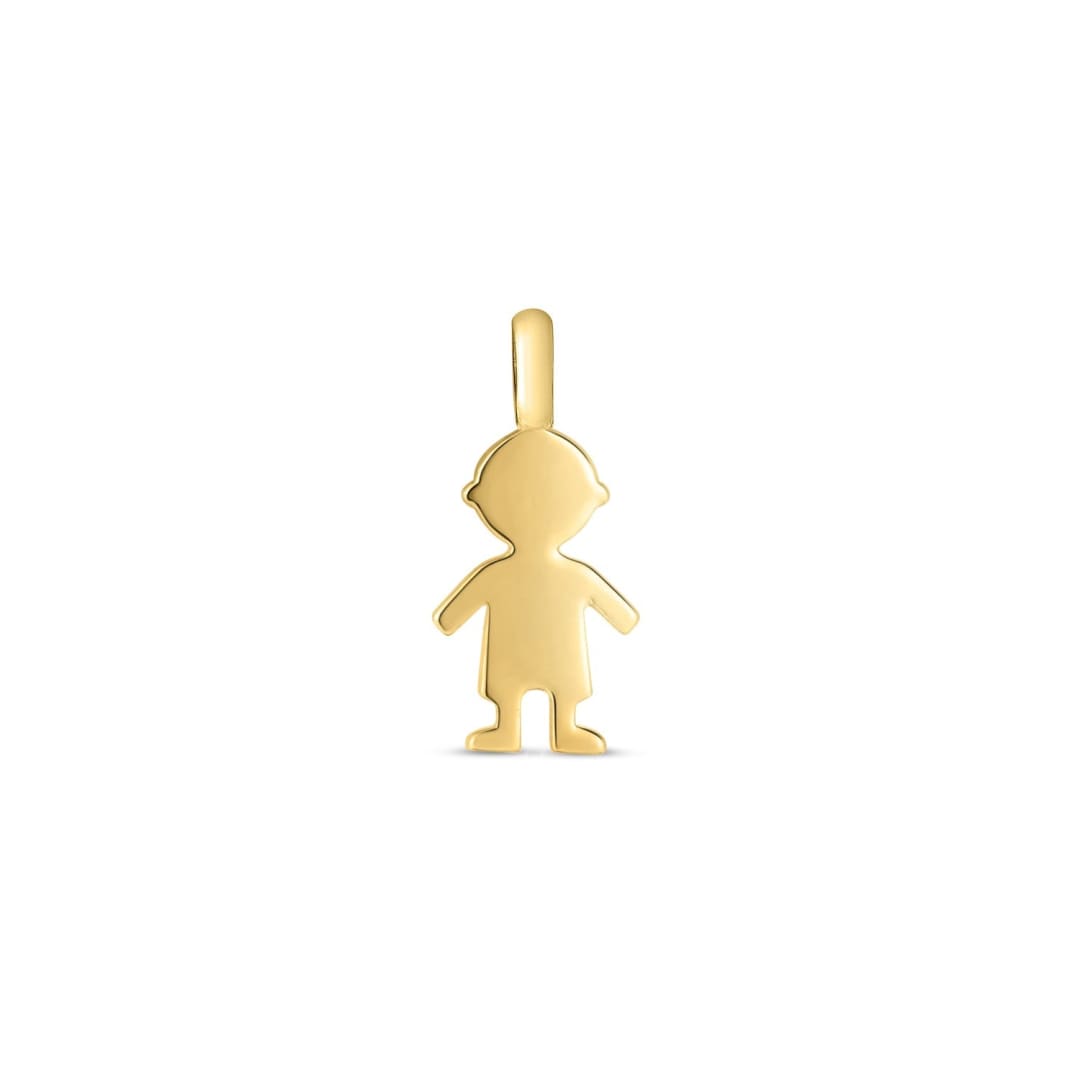 14k Yellow Gold Mini Boy Charm | Richard Cannon Jewelry