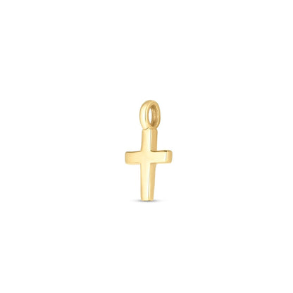 14k Yellow Gold Mini Cross Charm | Richard Cannon Jewelry