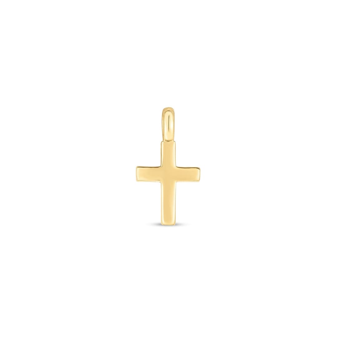 14k Yellow Gold Mini Cross Charm | Richard Cannon Jewelry