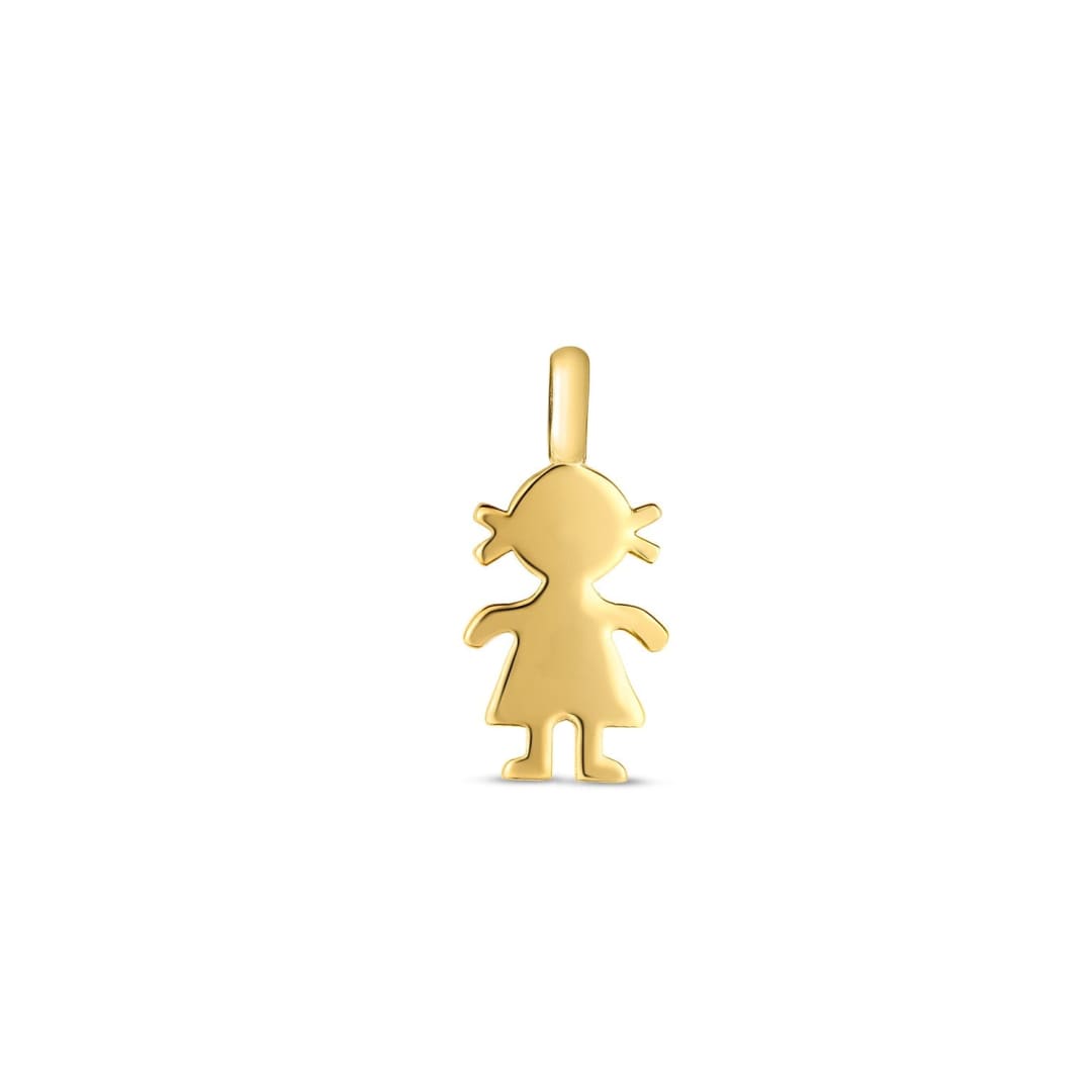 14k Yellow Gold Mini Girl Charm | Richard Cannon Jewelry