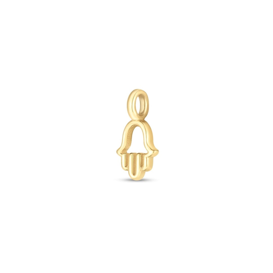 14k Yellow Gold Mini Hamsa Charm | Richard Cannon Jewelry