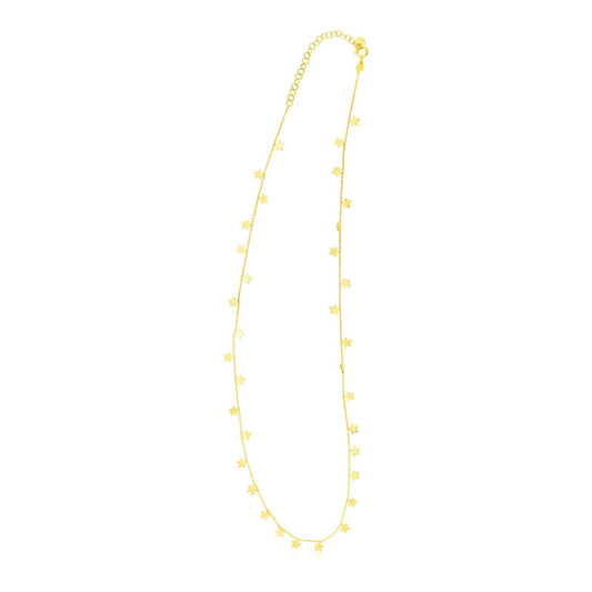 14K Yellow Gold Necklace with Dangling Stars | Richard Cannon Jewelry