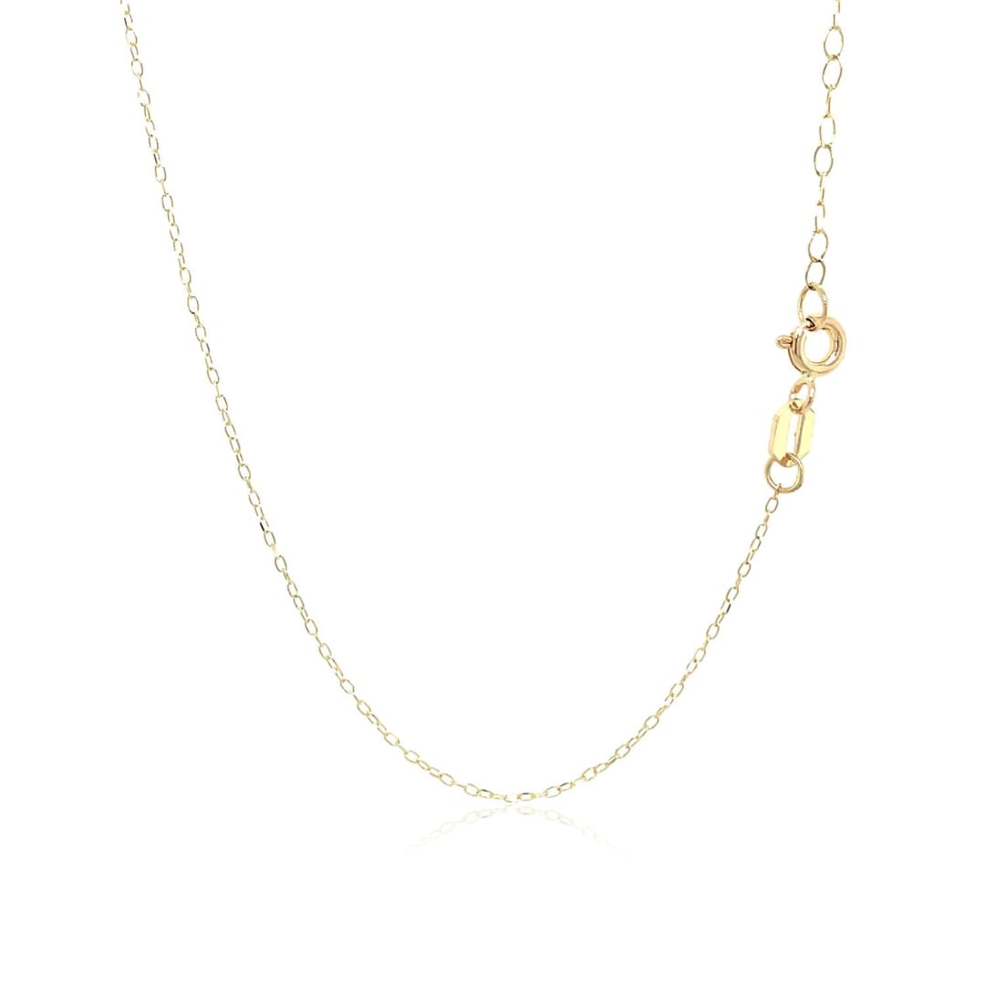 14k Yellow Gold Necklace with Dog Paw Print Symbol in Mother of Pearl | Richard Cannon