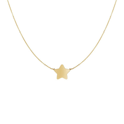 14k Yellow Gold Necklace with Five Pointed Star | Richard Cannon Jewelry