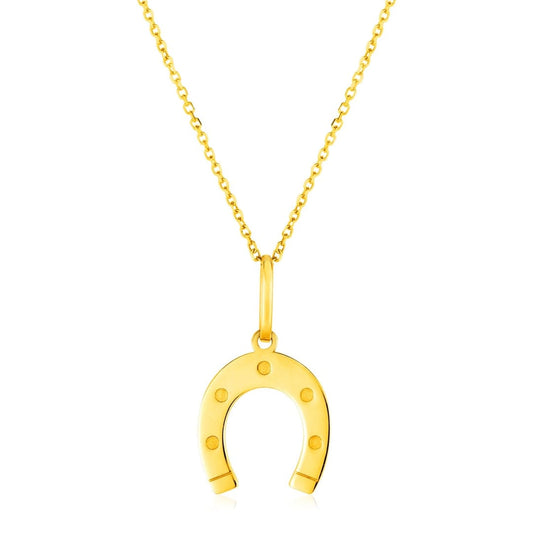 14K Yellow Gold Necklace with Horseshoe | Richard Cannon Jewelry