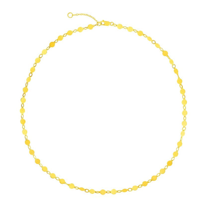 14k Yellow Gold Necklace with Polished Circles | Richard Cannon Jewelry