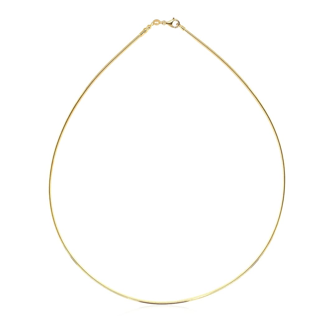 14k Yellow Gold Necklace in a Round Omega Chain Style | Richard Cannon Jewelry