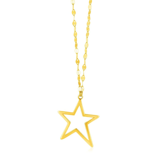 14k Yellow Gold Necklace with Star Pendant | Richard Cannon Jewelry