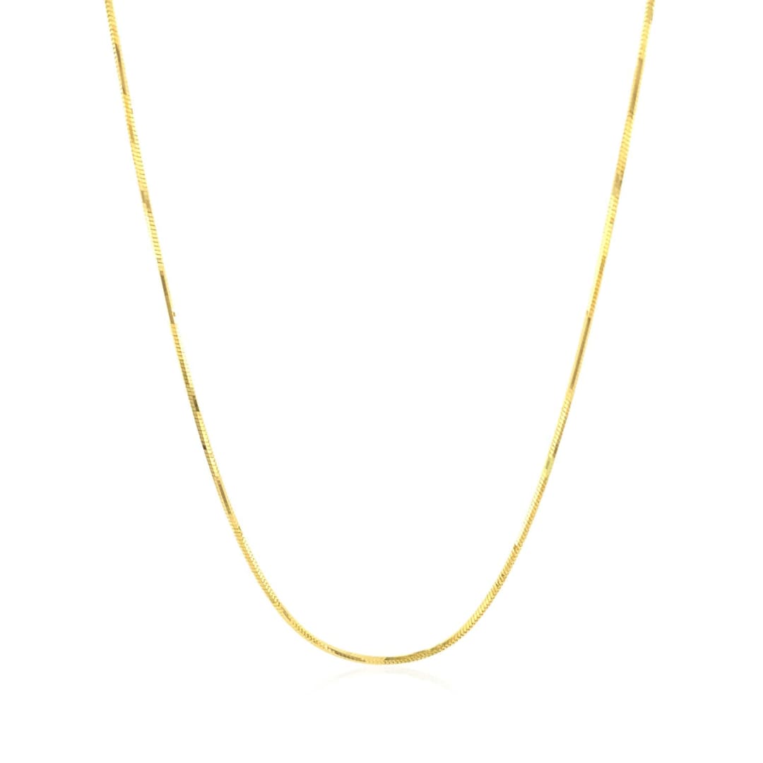 14k Yellow Gold Octagonal Shiny Snake Chain (0.85 mm) | Richard Cannon Jewelry