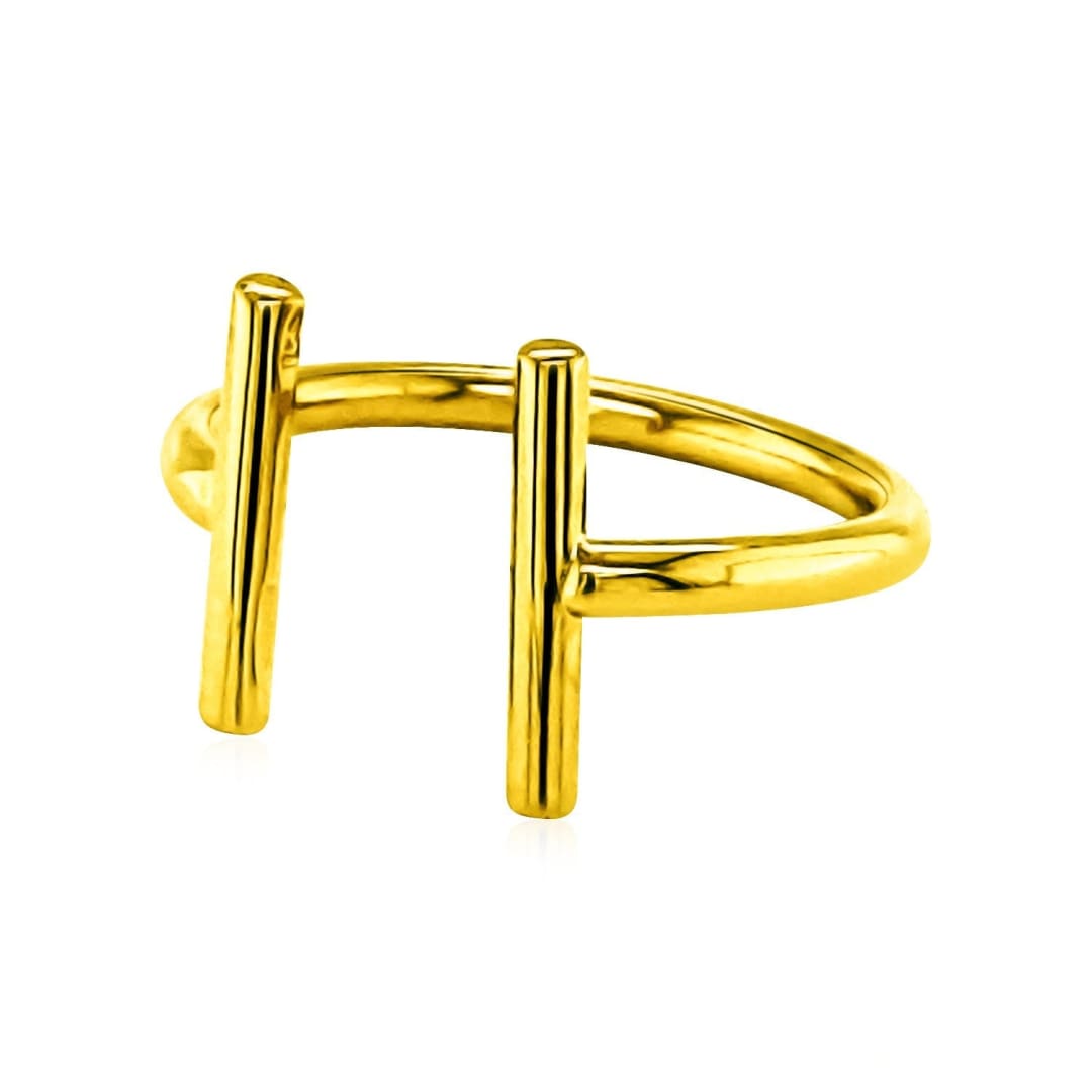 14k Yellow Gold Open Ring with Bars | Richard Cannon Jewelry