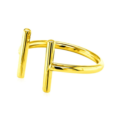 14k Yellow Gold Open Ring with Bars | Richard Cannon Jewelry