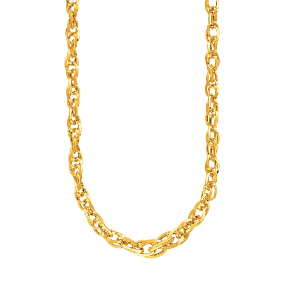 14k Yellow Gold Ornate Prince of Wales Chain Necklace | Richard Cannon Jewelry